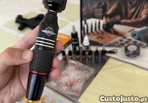 Kit Tatuagem Sem Fios COMPLETO Máquina Pen, Pele Treino -Fácil Utilização NOVO