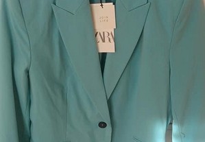 Blazer turquesa da Zara novo com etiqueta
