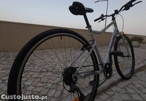 Bicicleta B'TWIN RIVERSIDE 120 Cinza como nova apenas 6 meses de uso