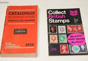 2 catálogos selos - Europa e Inglaterra - 1955/68