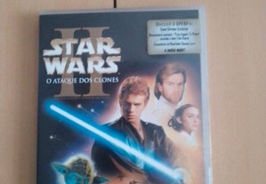 2 DVD Star Wars: Episódio II 2 O Ataque dos Clones 2 DISCOS 2º Filme Guerra das Estrelas