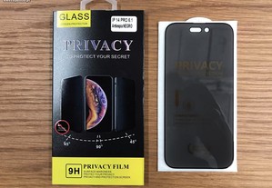 Película de vidro privacidade / Película Anti-Spy para iPhone 14 Pro