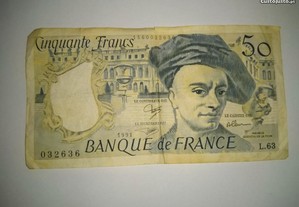 Nota de França 50 Francos 1991