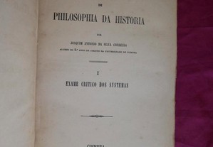Ensaios de Philosophia de história por Joaquim António da Silva Cordeiro 1882