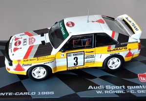 * Miniatura 1:43 Audi Sport Quattro Rallye | W.Rohrl / Geistdorfer | Monte Carlo 1985