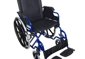 Cadeira de rodas Giralda, roda grande, azul