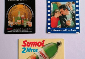 3 Calendários da Sumol de 1986 e 1988