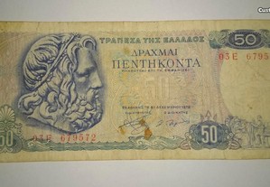 Nota da Grécia 50 Dracma 1978