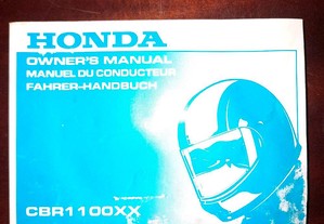 Manual proprietario Honda CBR1100xx