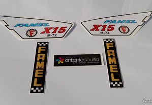 autocolantes Famel X15 M72 emblemas stickers