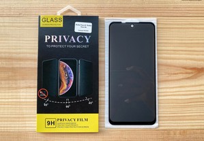 Película de vidro privacidade / Anti-Spy para Xiaomi Redmi Note 10 e Xiaomi Redmi Note 10s