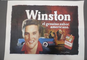 Obra de Arte - Elvis Presley - Vintage Winston Advertising Poster - 1ª Edição