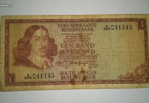 Nota Antiga da África do Sul 1 Rand