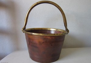 balde decorativo em cobre