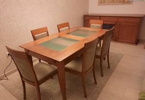 Mobília de sala de jantar em cerejeira-BAIXA DE PREÇO