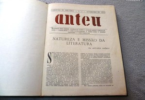 Anteu - Revista literária de 1954 - 2 números - completa- encadernada