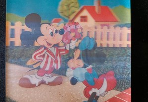 Postal 3D Mickey e Minnie