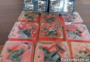 50 Aviões 2a Guerra Mundial escala 1/72 em metal novos em caixa