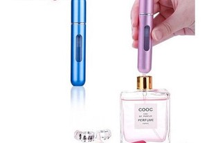Mini frasco de perfume recarregável Rosa e Azul