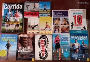 Livros de desporto/ginástica/corrida - Preço por livro