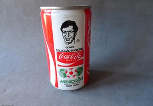Antiga lata Coca-cola vazia Mundial México 86 Gome