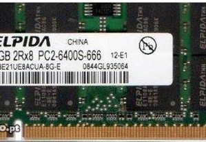Memoria 2GB 2RX8 PC2-6400S-666 para portátil