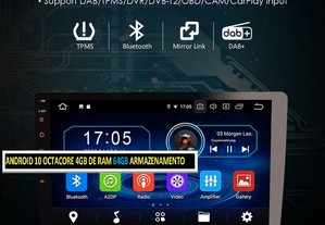 Auto-rádio 10.1" Android 10 Universal Painel Desta