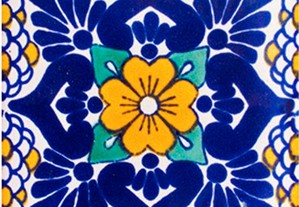 Azulejo antigo pintado à mão