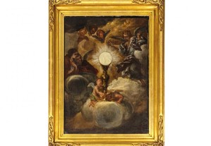 Pintura Triunfo Jesus Arte Sacra século XVII