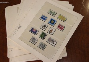 28 Folhas lindner para selos RFA 1984 a 1990