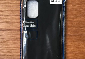 Capa de silicone preta para Samsung Galaxy M51
