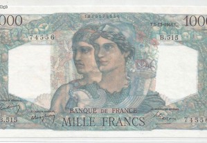 Espadim - Nota de 1.000 Francos de 1948 - França 556