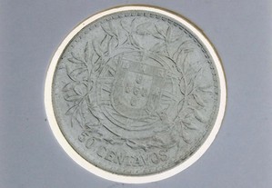 Moeda de Prata da República de 50 centavos de 1913