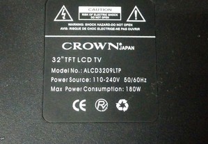 Lcd crown alcd3209ltp para peças