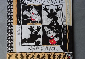 Antigo caderno escolar - Mickey Black and White