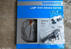 Disco Shimano RT56 de 180mm, novo na caixa + adaptador travão 180mm