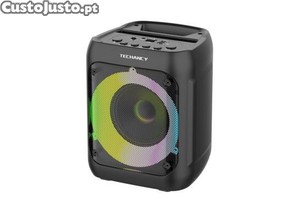 Altifalante Sem Fios Portatil , Luzes Coloridas, Bateria De 1500 Mah,