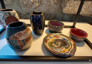 Peças em cerâmica artesanal vintage