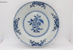 Prato porcelana Chinesa Floral C índia XVIII/XIX