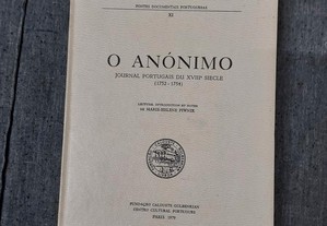 O Anónimo,Journal Portugais Du XVIII Siècle (1752-1754)-1979