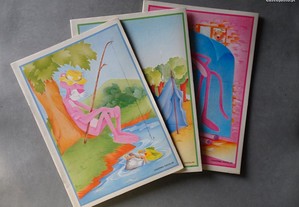 Antigo caderno escolar - Coleção Pantera Cor de Rosa - The Pink Panther