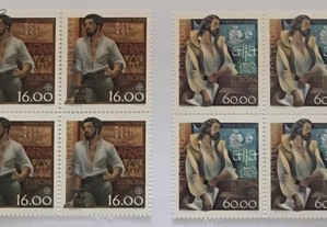 2 quadras selos Europa - S.Pinto e V.da Gama-1980