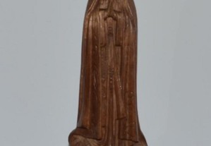 Estatueta Madeira Maciça-N. Senhora Fátima