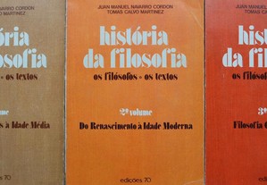História da Filosofia (Os Filósofos - Os Textos) I, II, III Volumes / Completo