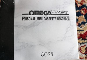Omega musicway- gravador de cassetes mini