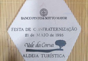Base em loiça Banco Pinto & Sotto Mayor  Festa de Confraternização 21 de MAIO de 1995 Vale da Carva