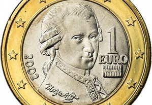 Moeda de Euro - Áustria 1 Euro 2002