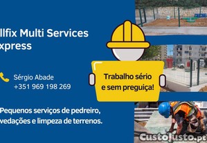 Serviços - Pedreiro, Vedações e Limpeza de Terrenos