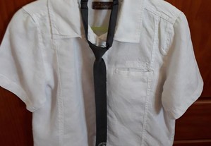 Camisa Linho com gravata