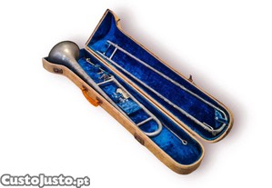 Trombone Vintage  Collegiate by Holton    EUA, c.1950, c/ Estojo Original